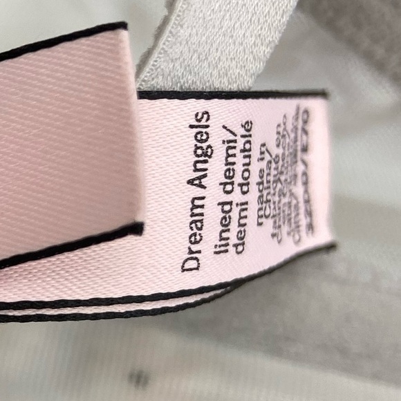 EUC Victoria’s Secret Dream Angels Demi Double Floral Lace Shimmer Bra 32DD - Picture 9 of 12